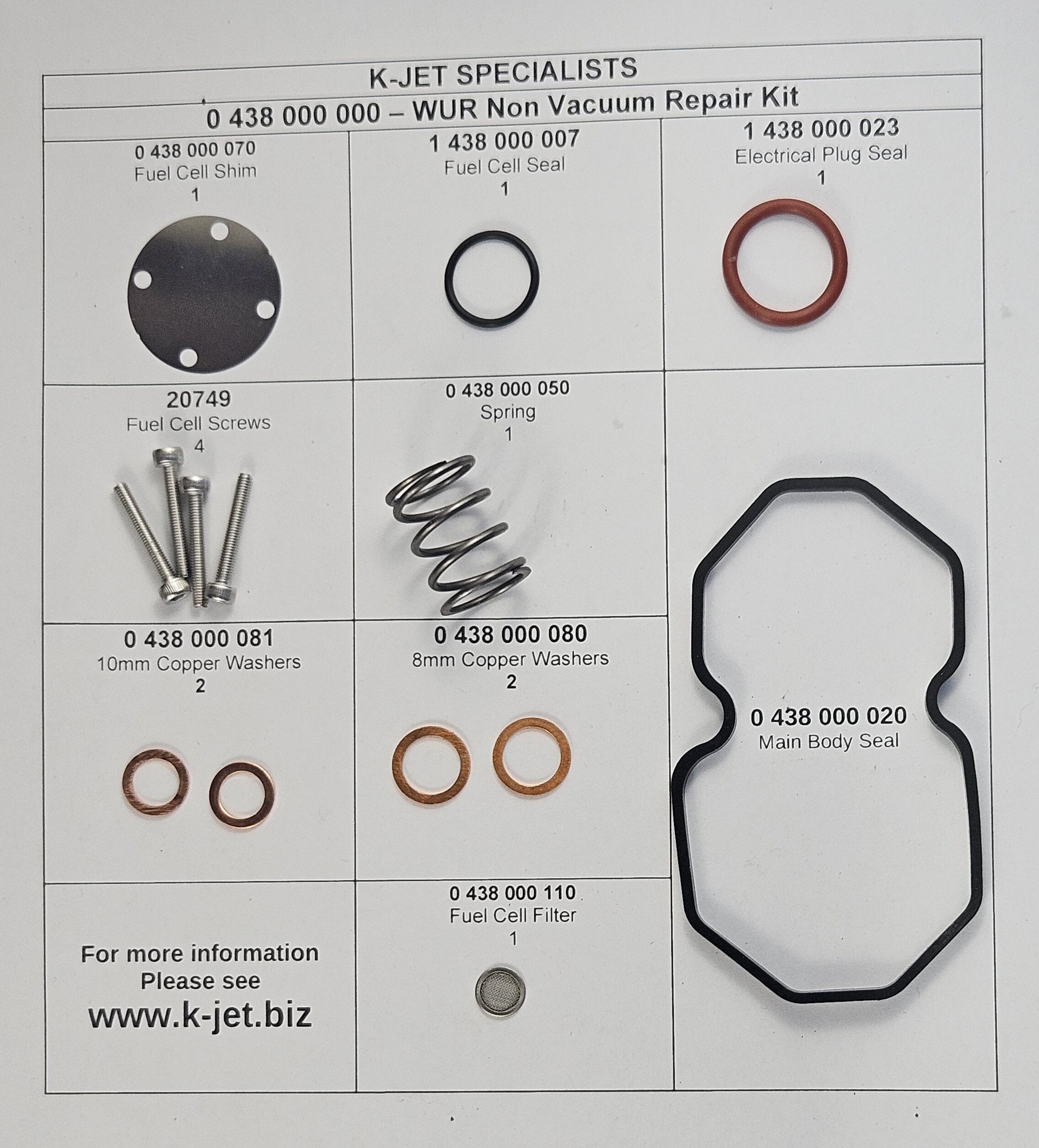 thumbnail image 2 of Repair Kit For Bosch 0438140026 Warm Up Regulator With Height Correction – Vintage German Part 2 of 6